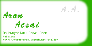aron acsai business card