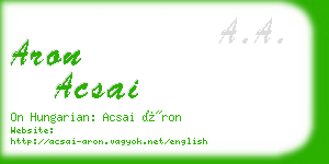 aron acsai business card